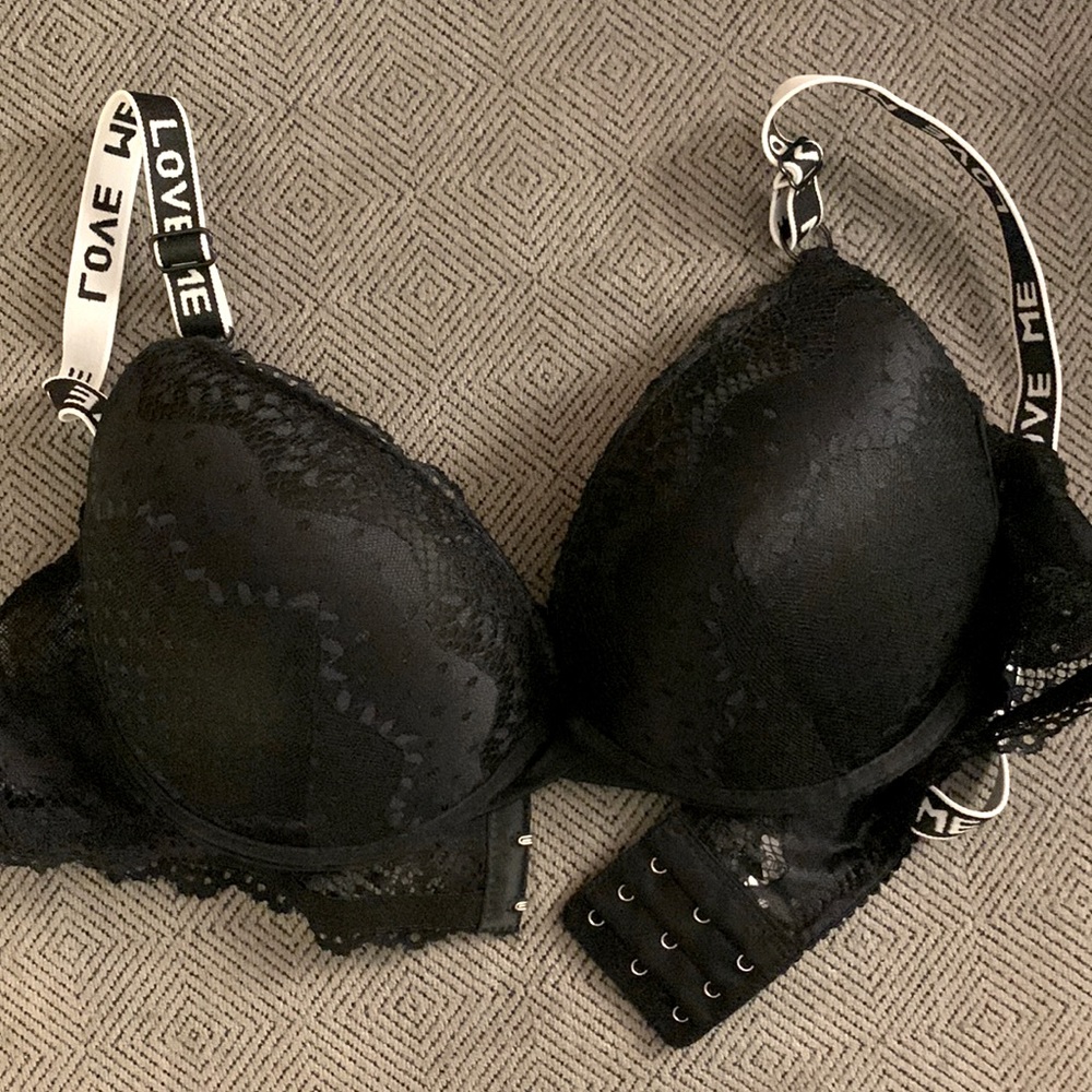 Gently used black lace bra